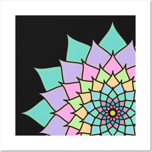 Pastel Lotus Mandala Posters and Art